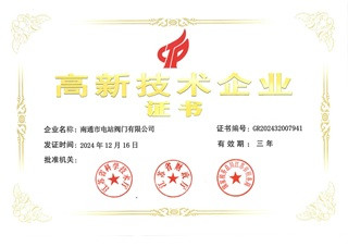 高新技術(shù)企業(yè)證書